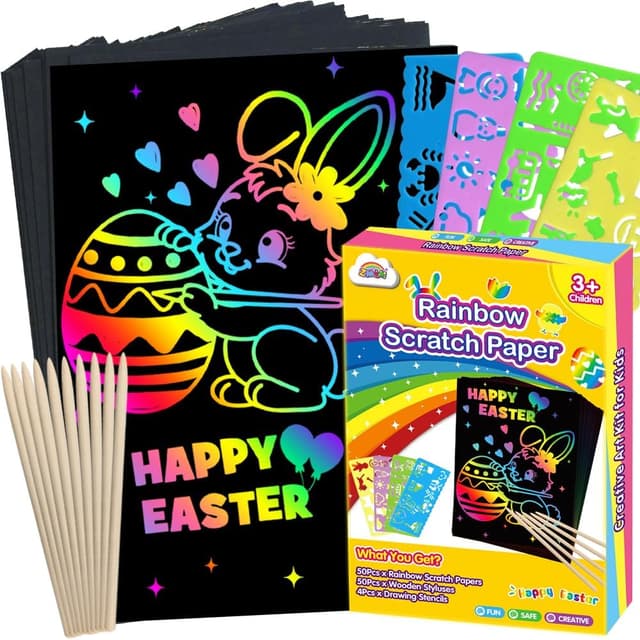 Imagen de ZMLM Rainbow Scratch Paper 100PCS en OfertitasTOP
