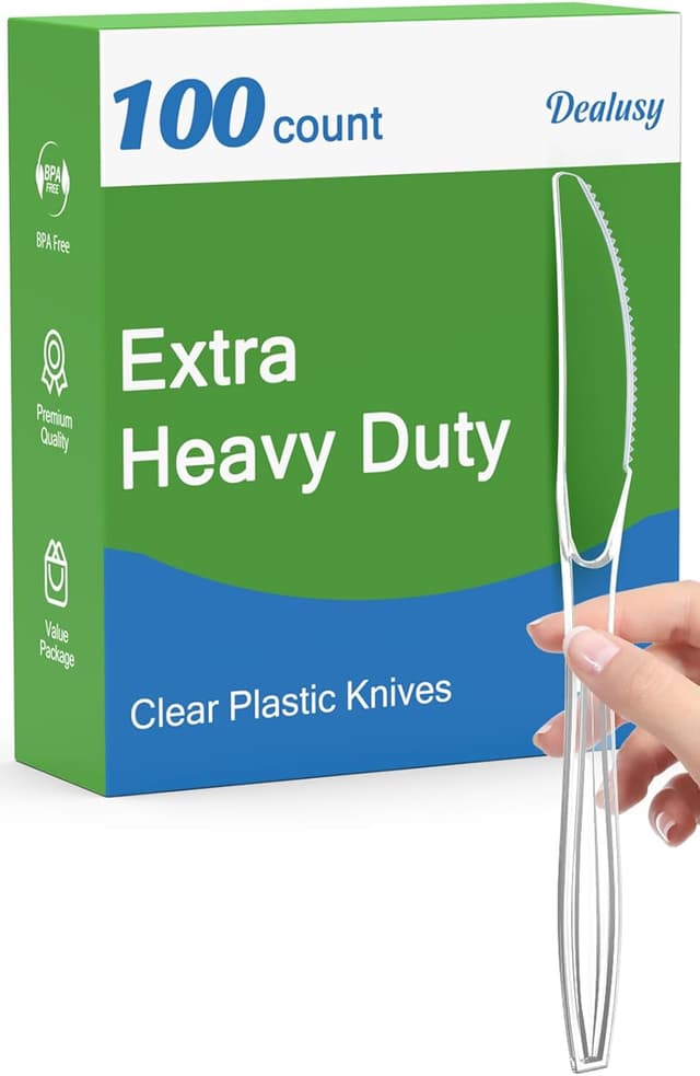 Imagen de Dealusy 100 Count plastic knives 🍴 en OfertitasTOP