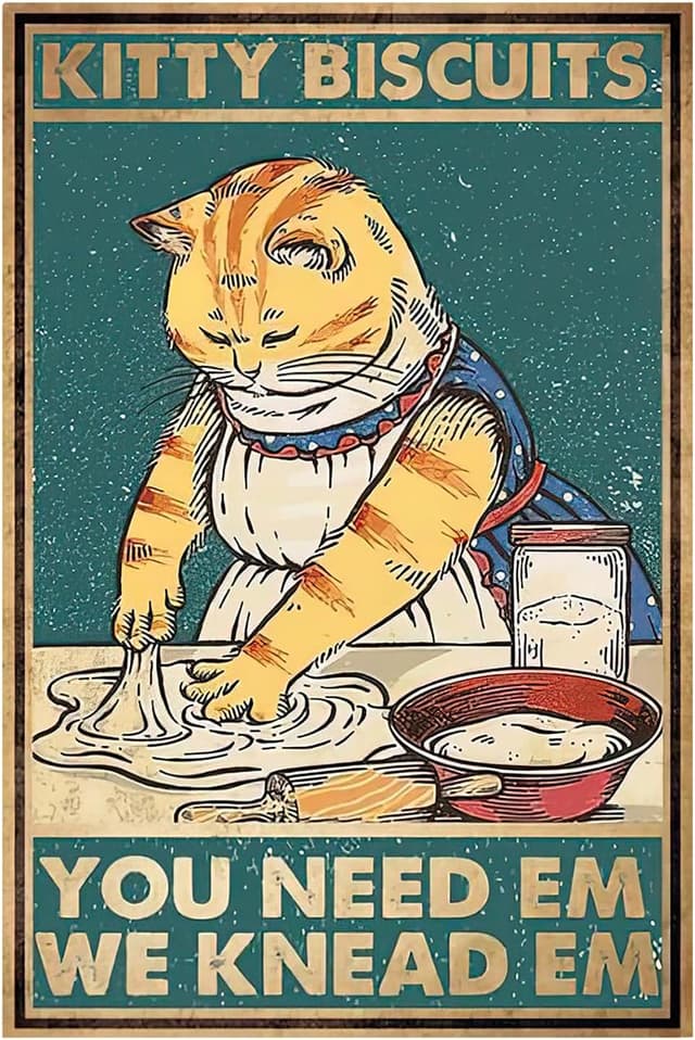 Imagen de Yiruhe Funny Black Cat Tin Sign 8 x 12 in 🪧 en OfertitasTOP