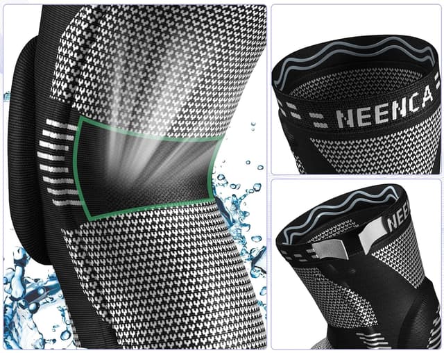 Detalle de NEENCA Professional Knee Brace Knee Compression Sleeve with Patella Gel Pads & Side Stabilizers
