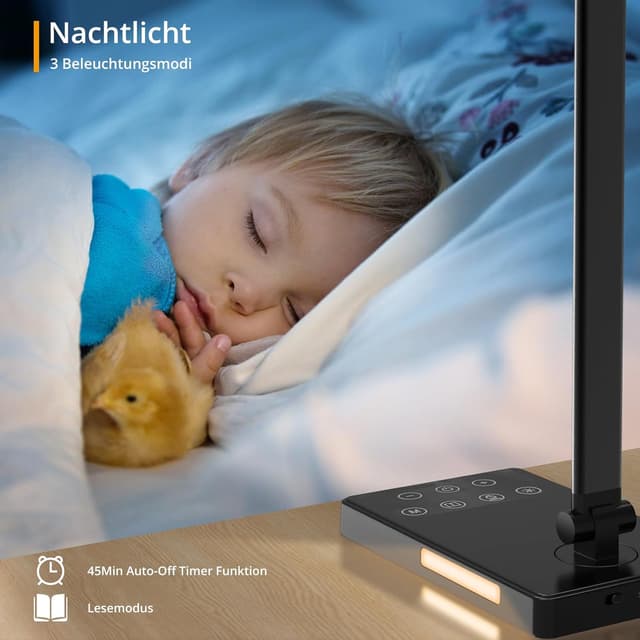 Thumbnail 4 de iVict Zweikopf Schreibtischlampe mit Touch Steuerung