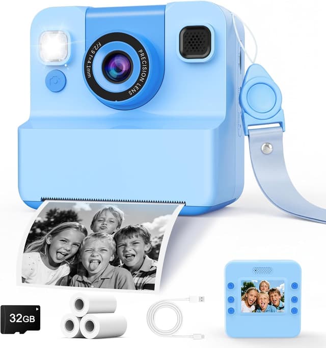 Imagen de Yidoroye Macchina Fotografica Bambini con stampa istantanea, 2.4" HD 1080P e 32GB en OfertitasTOP