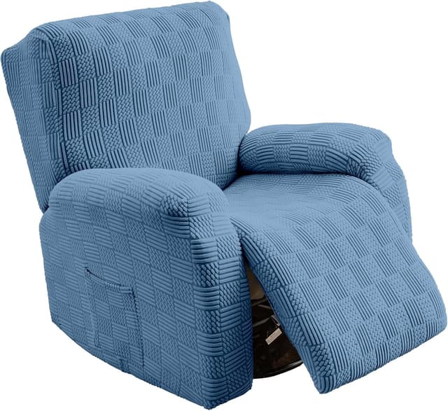 Thumbnail 7 de OKYUK Funda Sillón Relax 4 Piezas Lavables Azul Raya 🛋