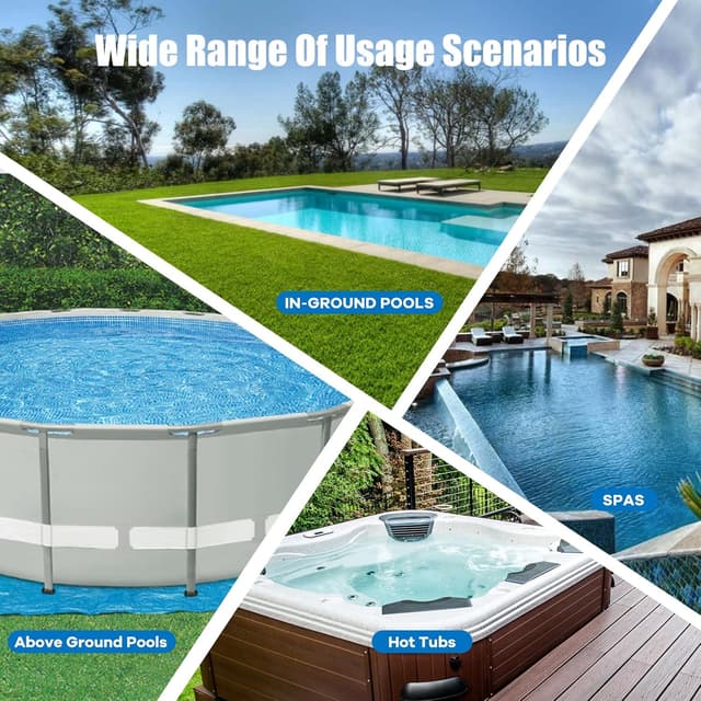 Detalle 2 de Enhulk aspirapiscina con batteria e asta telescopica Blu, aspirazione 4200 L/h fino a 60 min