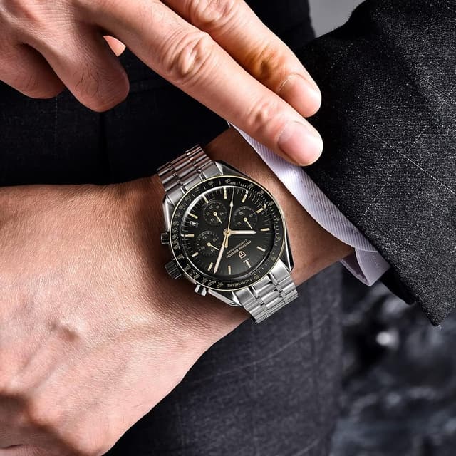 Detalle 2 de Pagani Design 1701 montre à quartz homme chronographe, mouvement japonais VK63, verre saphir