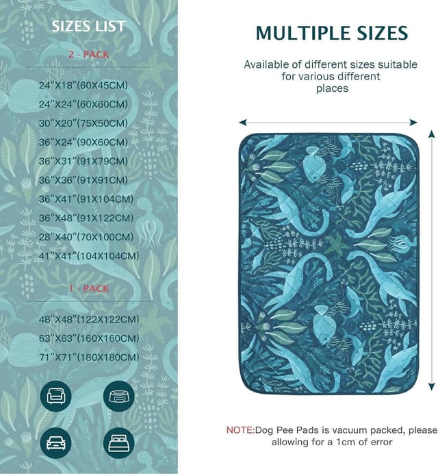 Thumbnail 6 de BVAGSS XH081 60x45 cm tappetini assorbenti per cani 🐾