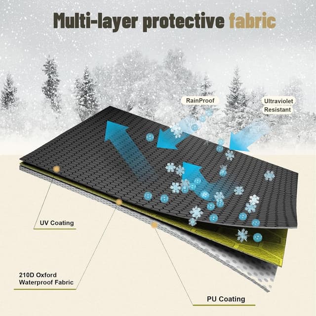 Detalle 2 de AiQInu housse de parasol de sport avec perche télescopique, tissu Oxford 210D imperméable anti-UV (265 x 40/70/50 cm, 2 pièces)