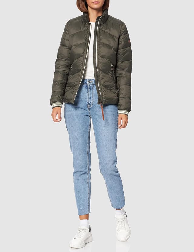 Detalle de camel active Womenswear Damen 3309906E50 Jacke – wasserabweisend & winddicht