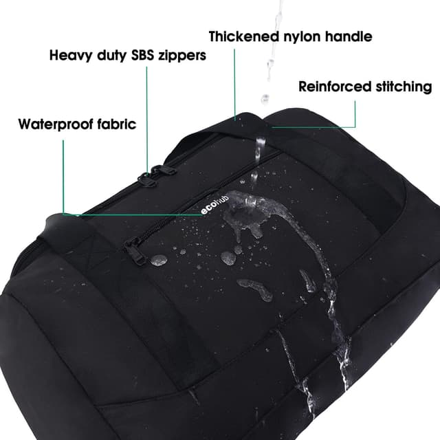 Detalle de ECOHUB Ryanair cabin bag 40x20x25 underseat travel bag with trolley sleeve