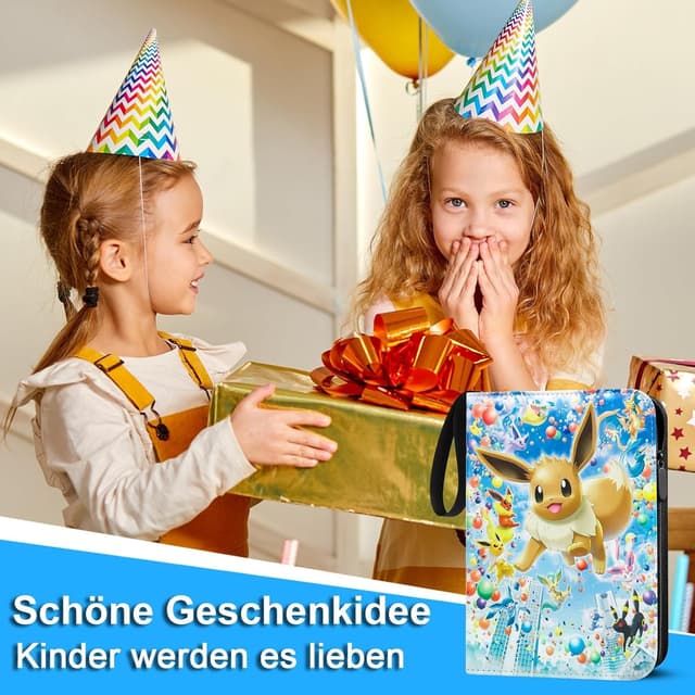 Detalle 2 de Karten Sammelalbum für Pokémon Karten – 900 Karten Kapazität, 9-Taschen PU-Leder, wasserdicht mit Reißverschluss