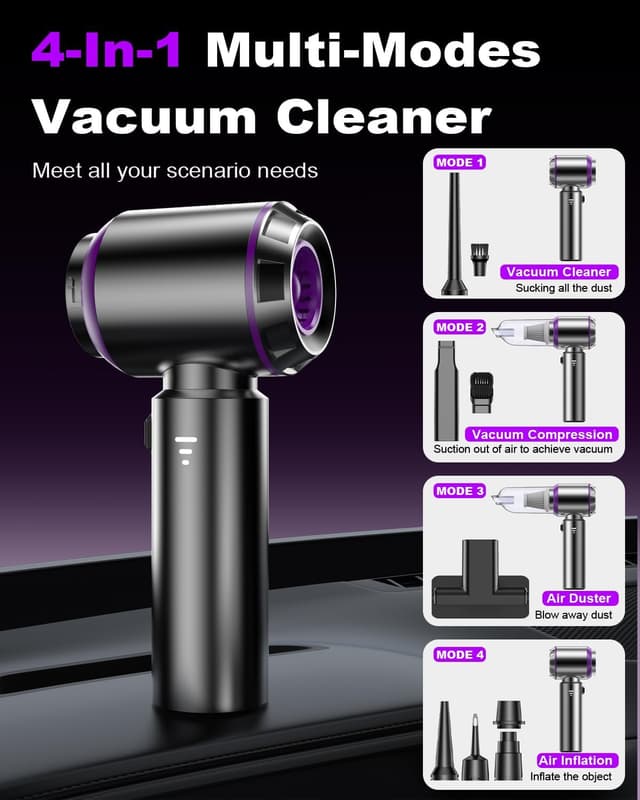 Thumbnail 6 de Aspirapolvere auto senza fili 26KPa KITBEZN