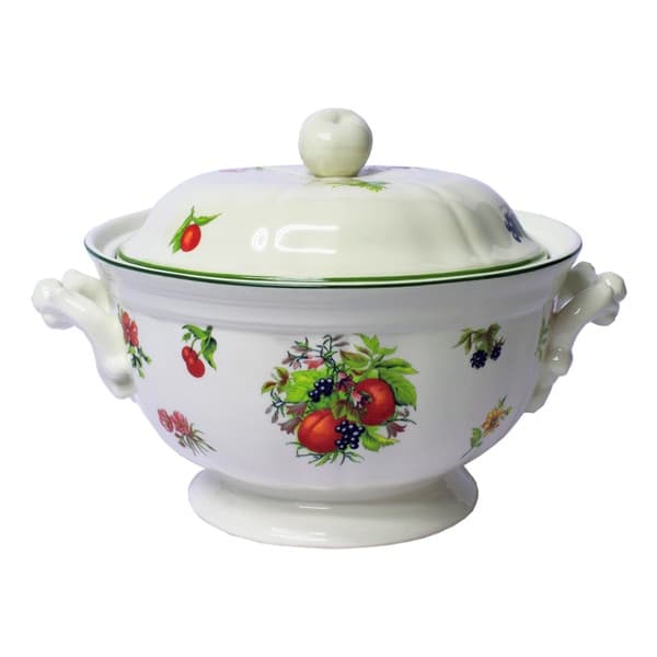 Detalle de San Claudio Sopera Flores y Frutas 🍽