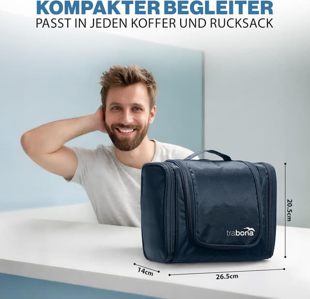 Detalle 1 de TRABONA TRABONA Kulturbeutel mit Aufhänger