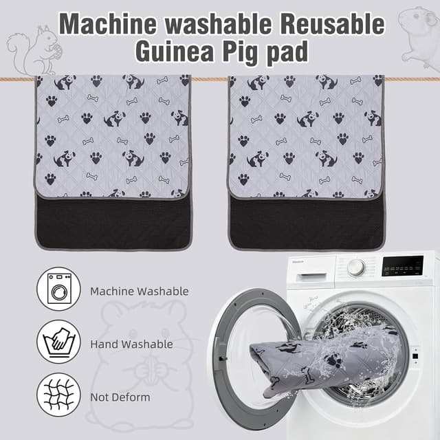 Detalle de HOZKUY 2-Pack Guinea Pig Cage Liners & Bedding (28"x56")