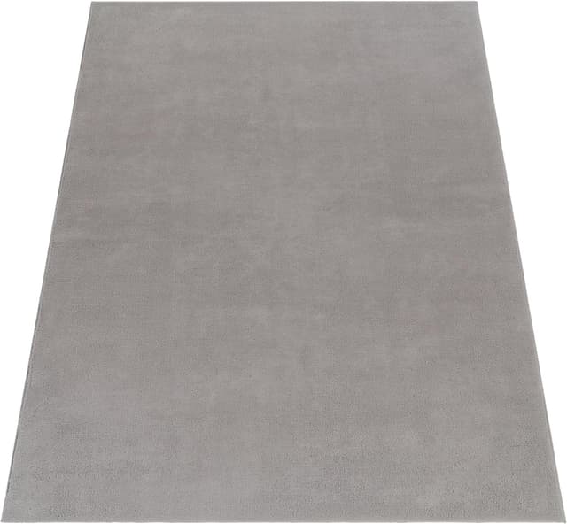Detalle 2 de Paco Home moderner Wohnzimmer-Teppich mit Kurzflor, 200 x 280 cm, grau – waschbar & rutschfest
