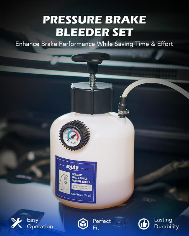 Detalle de Orion Motor Tech Pressure Bleeder 2.5L Set with 49.5mm Adapter (Manual Brake Bleeder)