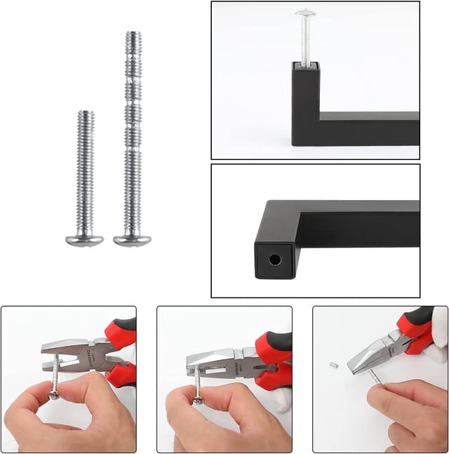 Detalle 1 de LONTAN 8er Möbelgriff-Set schwarz, 128 mm