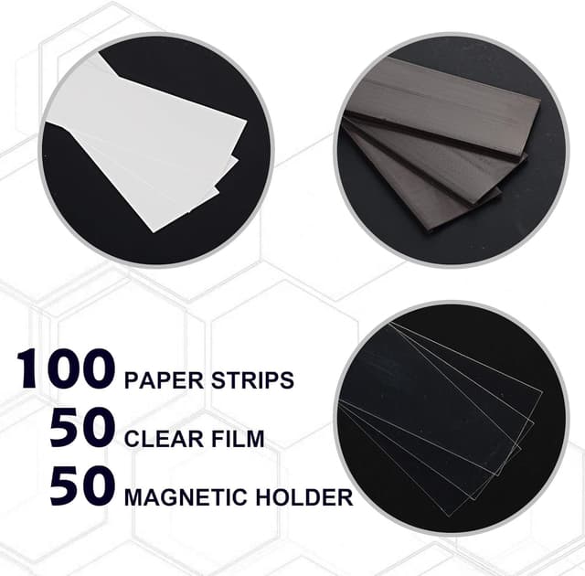 Detalle de LLPT Magnetische Etikettenhalter MH1250 – 50 Stück, 12,7 x 50 mm