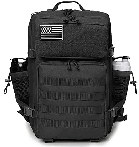 Detalle de QT&QY Mochila táctica militar 45L con sistema MOLLE y compartimento para portátil (hasta 17")