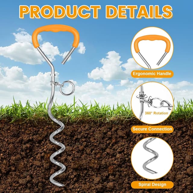 Thumbnail 2 de Dog Tie Out Cable and Stake 42cm