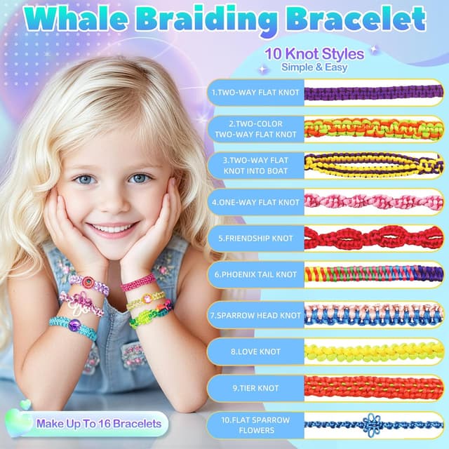 Thumbnail 6 de Whale Bracelet Making Kit for Girls 16 Pieces