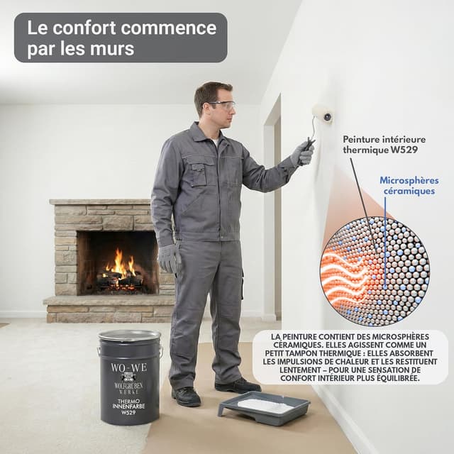 Detalle 2 de Peinture isolante WO-WE W529, 10 L ⚙