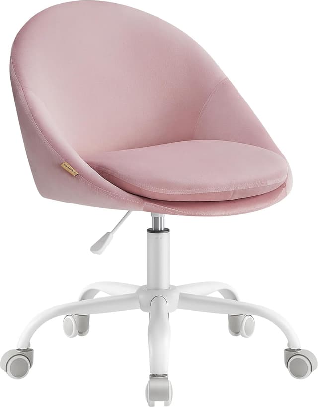 Detalle de SONGMICS Sedia da Studio girevole rosa
