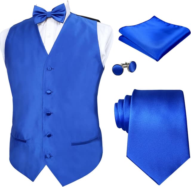 Imagen de Alizeal Mens Satin Vest Set 5 👔 en OfertitasTOP