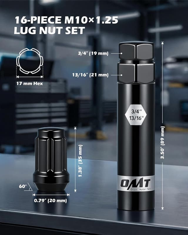 Detalle 2 de Orion Motor Tech M10x1.25 Lug Nuts for ATVs