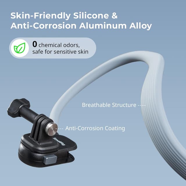 Detalle de SMALLRIG magnetische Halshalterung für Actionkameras mit einem Klick – Nackenhalterung für GoPro, DJI Osmo 360 und Insta360