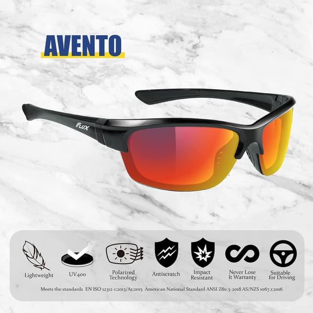 Detalle de ICECUBE AVENTO Polarisierte Sport-Sonnenbrille mit UV400-Schutz – für Männer und Frauen beim Fahren & Laufen