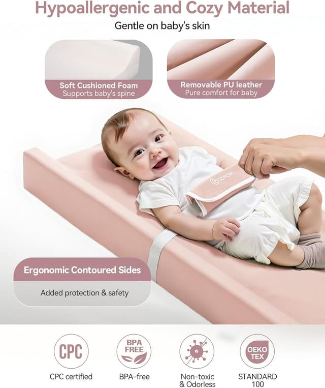 Thumbnail 2 de COMOMY Vegan Leather Baby Changing Mat, portable 1️⃣