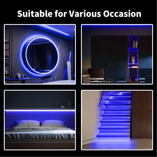 Thumbnail 4 de ShineBurky Tira LED Neón Azul 5m 12V IP65 Regulable