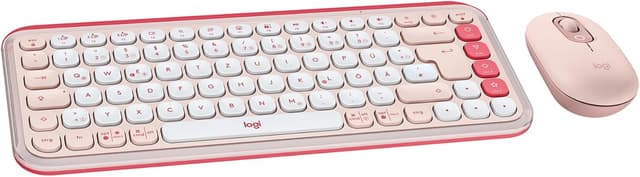 Detalle de Logitech POP ICON Combo Rosa Tastatur-Maus-Set