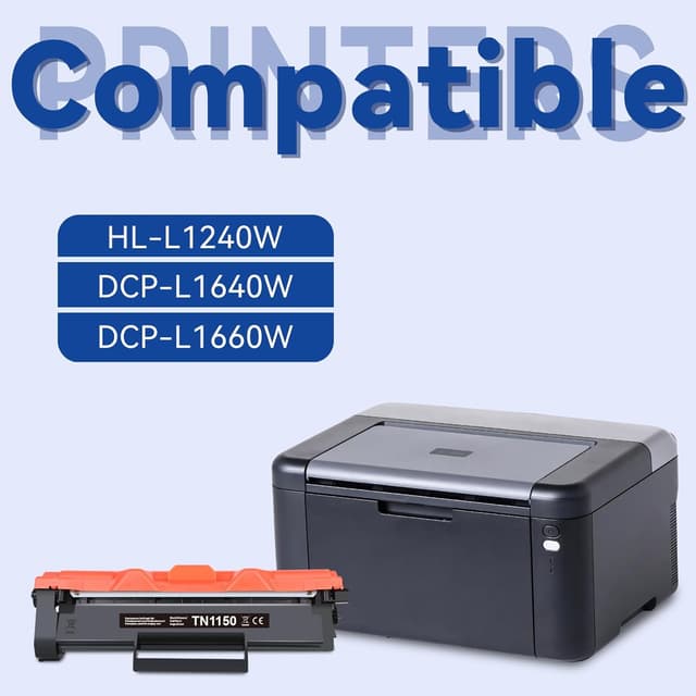 Detalle de LEMERO TN1150 toner compatible Brother HL-L1240W, DCP-L1640W / L1660W (jusqu’à 1 000 pages) avec puce