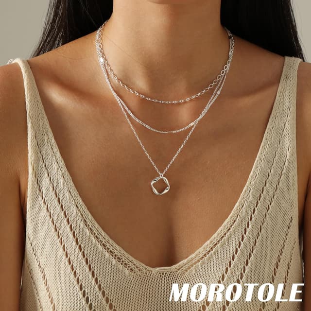 Detalle 2 de MOROTOLE mehrreihige Halsketten 925