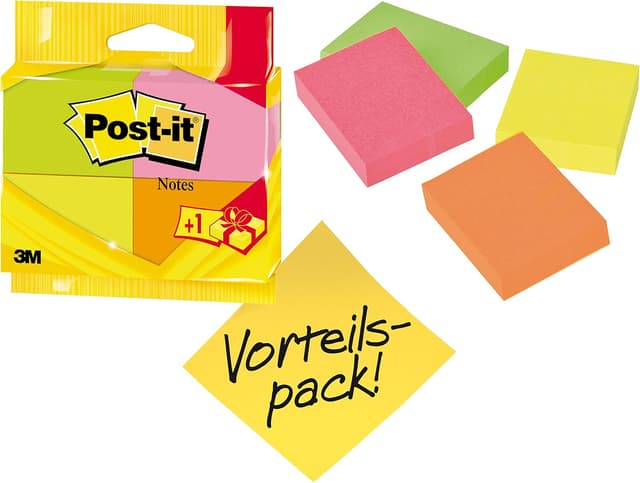 Detalle de Post-It Colori Neon 38 x 51 mm