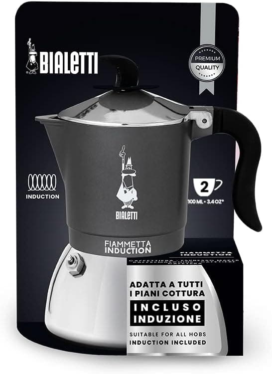 Detalle de Bialetti Fiammetta Cafetera Inducción 2 Tazas, Diseño Elegante