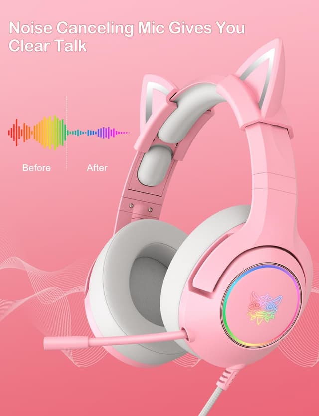 Thumbnail 4 de PHNIXGAM Cat Ear Gaming Headset 3.5mm