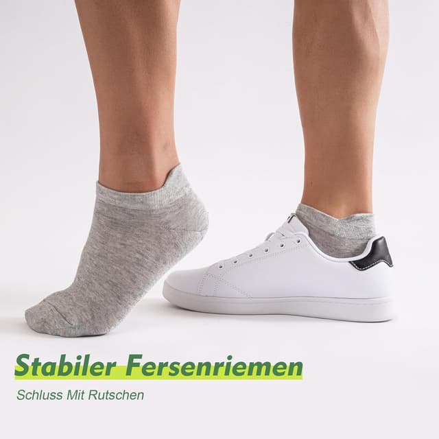 Detalle de SockWaddles 10 Paar Sneaker Socken für Herren & Damen – atmungsaktiv, feuchtigkeitsableitend, kurz