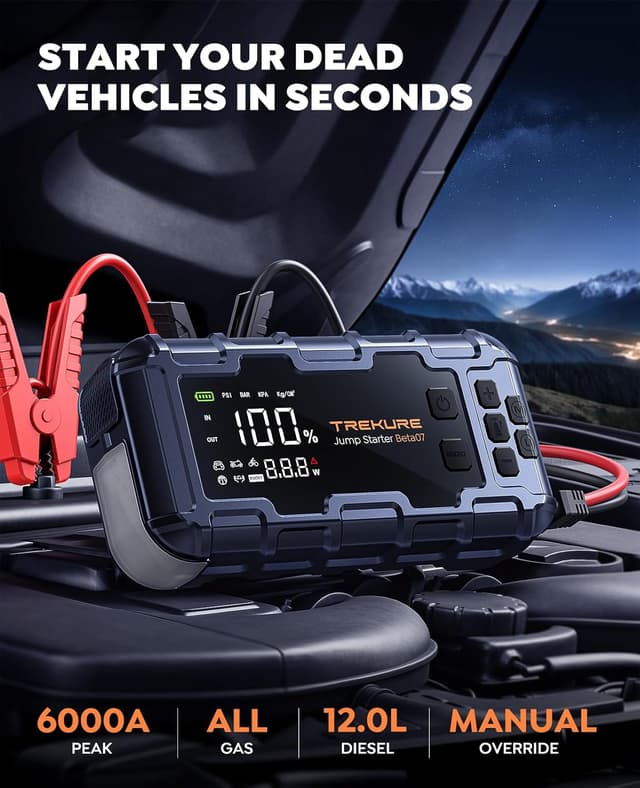 Thumbnail 1 de TREKURE 6000A Jump Starter with 160PSI Inflator