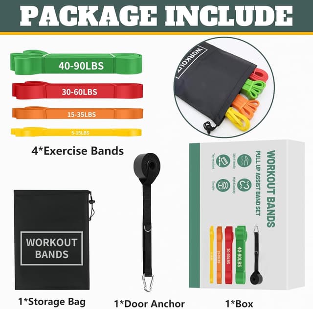 Thumbnail 5 de Resistance Bands Set Widerstandsbänder 4er Set