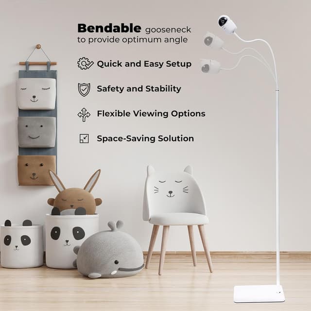 Detalle 2 de goozie Baby Monitor Floor Stand Holder (universal with 1/4” thread) for nursery camera positioning