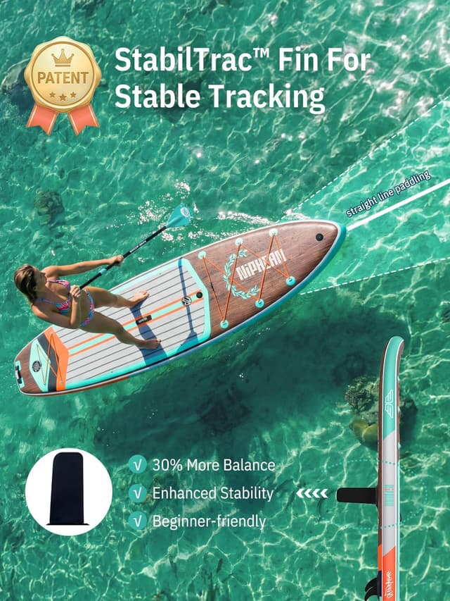 Detalle 2 de Niphean (Extra Large) Inflatable Paddle Board (SUP) for 2+1 People, 500 lbs Capacity with Accessories