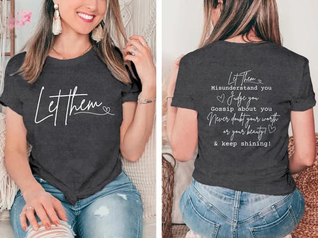 Detalle de Qskall “Let Them Misunderstand You” women’s T-shirt – soft motivational tee for everyday wear