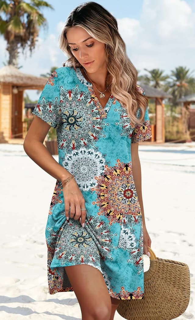 Detalle 2 de WIHOLL Summer Dresses V-Neck Midi