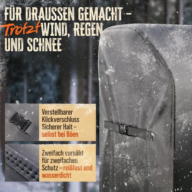 Detalle de AMZBBQ Grillabdeckung wetterfest 80 x 115 x 65 cm