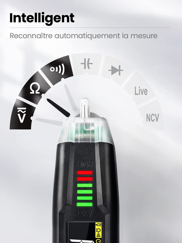 Detalle de KAIWEETS Testeur de Tension Multifonction 600 V