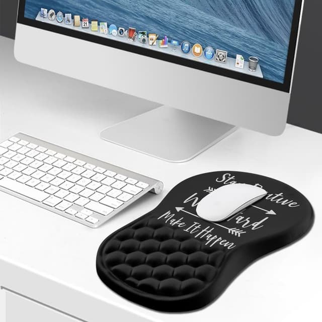Detalle 2 de Hokafenle Ergonomic Mouse Pad with Wrist Support (Integrated Memory Foam Slope Massage Bulge)