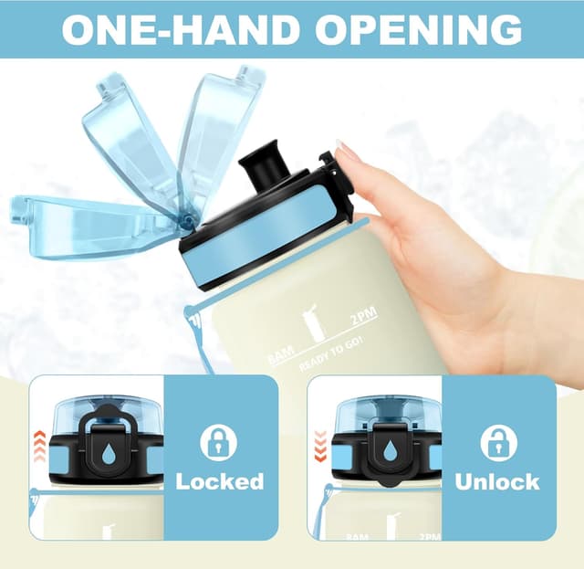 Thumbnail 2 de JAPORIA Borraccia 1 Litro con filtro e indicatore tempo 🚰